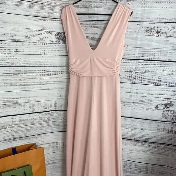 Boohoo Blush Pink V-Neck Maxi Dress - Picture 6 of 8
